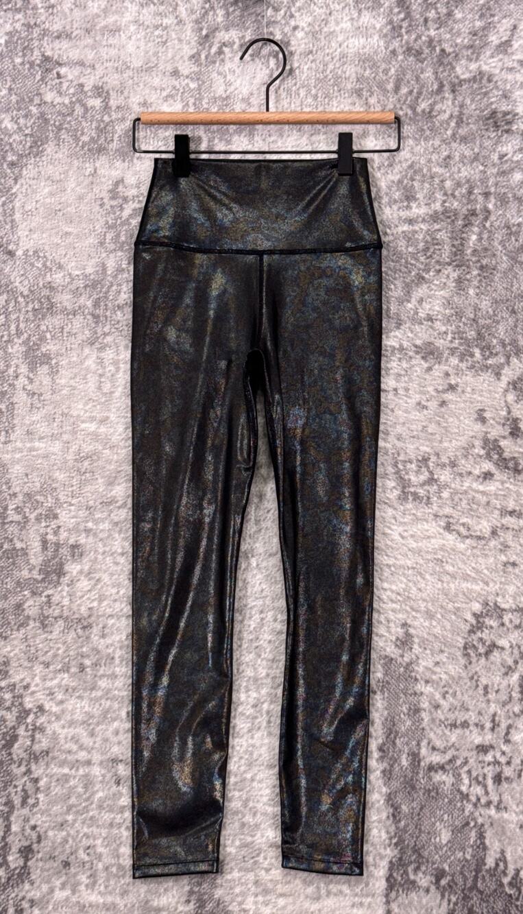 Carbon38 Leggings XS Womens Takara Shine Galaxy High Rise Cropped Activewear